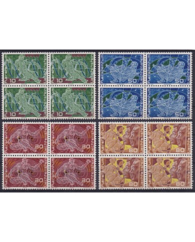 F-EX47325 LIECHTENSTEIN MNH 1969 250th ANNIV SCIENCE ASTRONOMY PHISIC BIOLOGY BLOCK4.