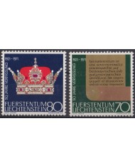 F-EX47364 LIECHTENSTEIN MNH 1971 50th ANNIV CONSTITUTION CROWN.