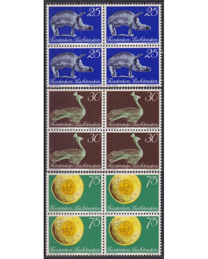 F-EX47326 LIECHTENSTEIN MNH 1971 NATIONAL MUSEUM ART ARCHEOLOGY BLOCK 4.