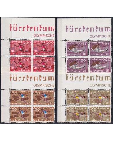 F-EX47385 LIECHTENSTEIN MNH 1972 MUNICH OLYMPIC GAMES ATHLETISM BLOCK 4.