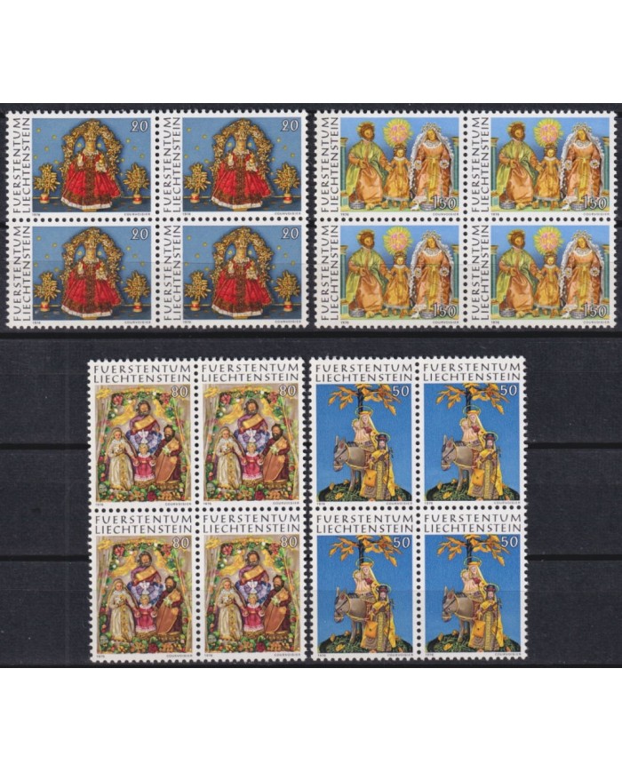 F-EX47377 LIECHTENSTEIN MNH 1976 CHRISTMAS NAVIDAD ART PAINTING BLOCK 4.