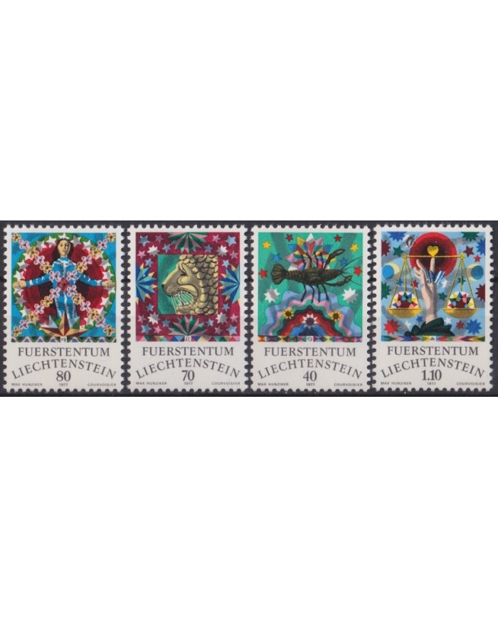 F-EX47340 LIECHTENSTEIN MNH 1977 SIGNS OF ZODIAC.