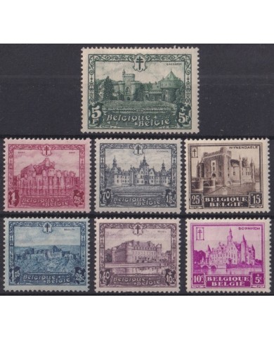 F-EX47421 BELGIUM BELGIQUE 1930 MH ANTI-TUBERCULOSIS FUND CASTLE BUILDING.