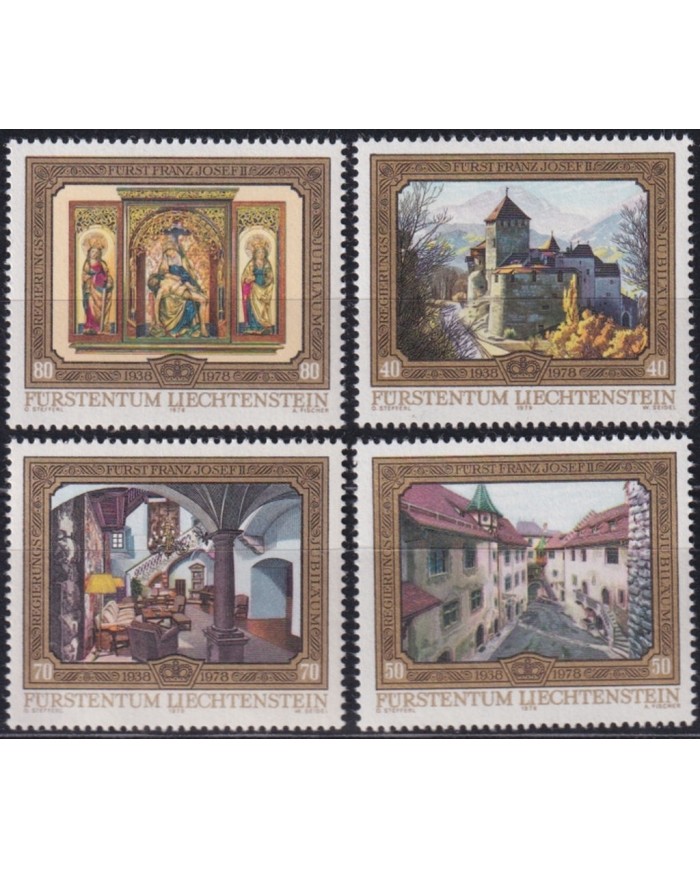 F-EX47386 LIECHTENSTEIN MNH 1978 ART PAINTING 40th ANNIV PRINCE FRANCIS JOSEPH.