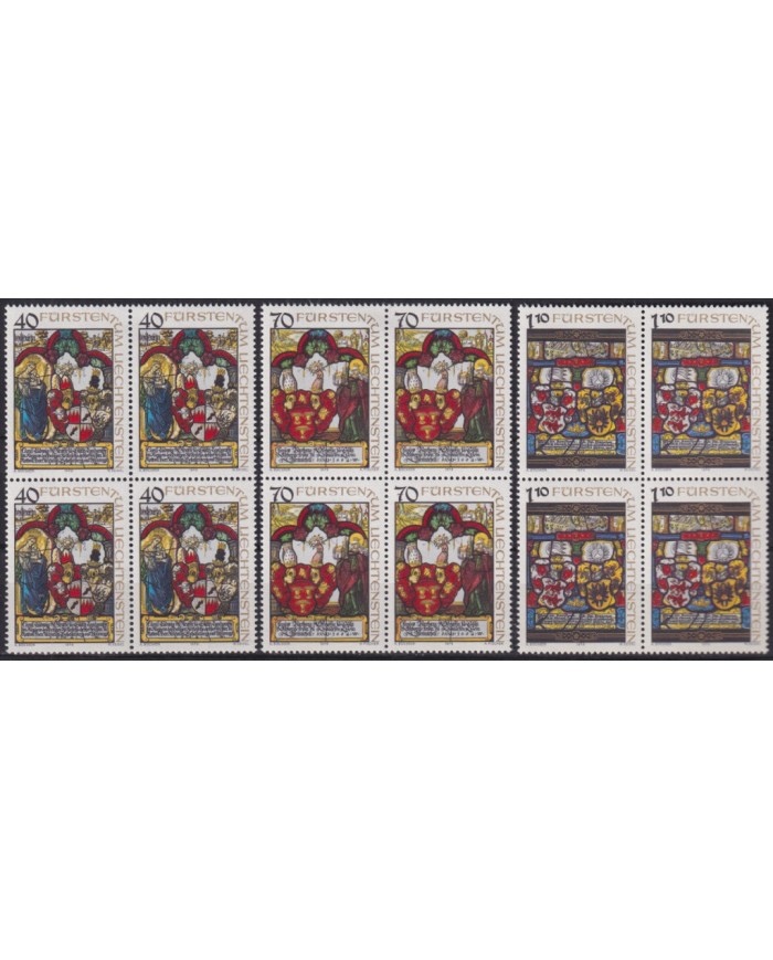 F-EX47390 LIECHTENSTEIN MNH 1979 ART PAINTING GLASS HERALDIC COAST OF ARMS.