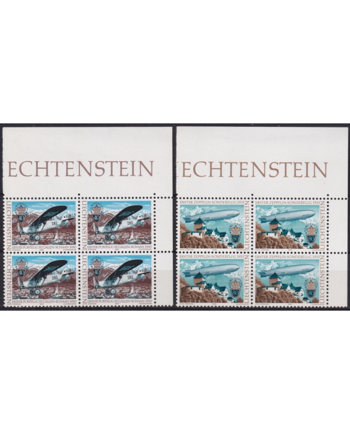 F-EX47353 LIECHTENSTEIN MNH 1979 EUROPE AIR MAIL AVION AIRPLANE ZEPPELIN.