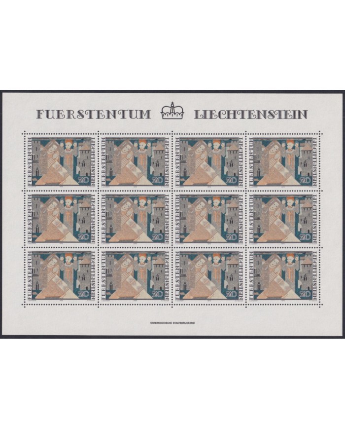 F-EX46606 LIECHTENSTEIN MNH 1979 CHRISTMAS NAVIDAD ART TAPESTRY SHEET.