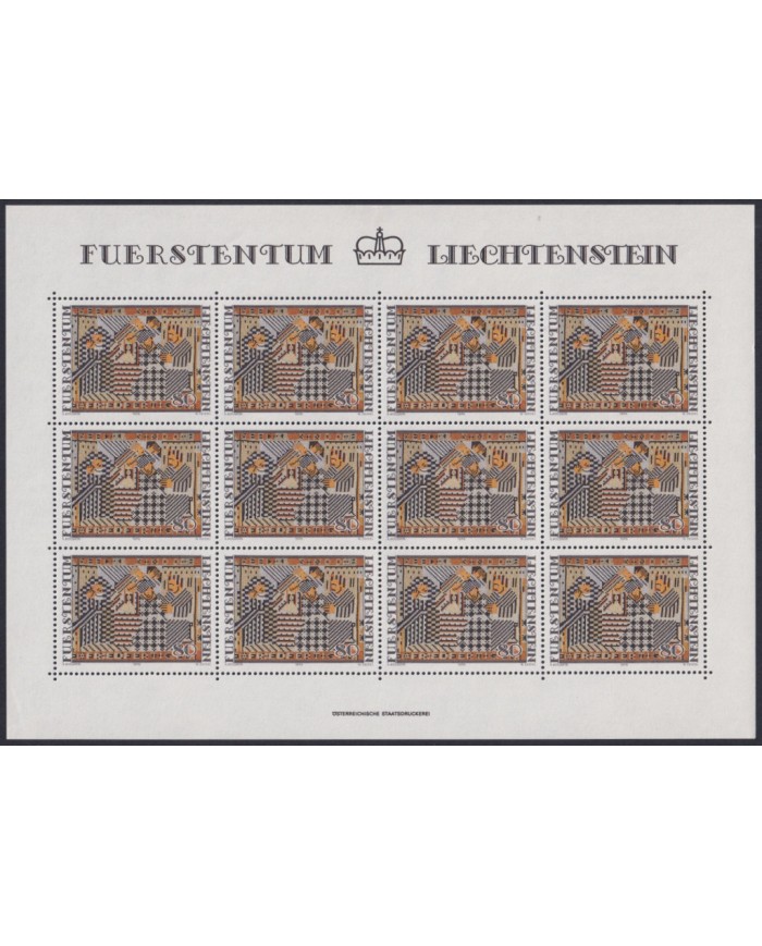 F-EX46606 LIECHTENSTEIN MNH 1979 CHRISTMAS NAVIDAD ART TAPESTRY SHEET.