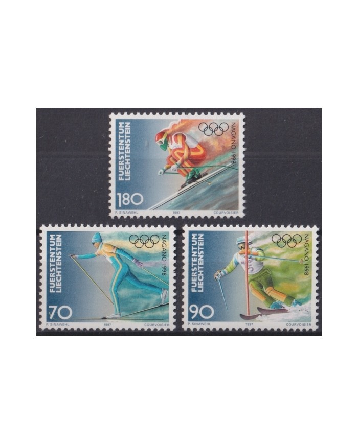 F-EX47378 LIECHTENSTEIN MNH 1997 WINTER OLYMPIC GAMES.