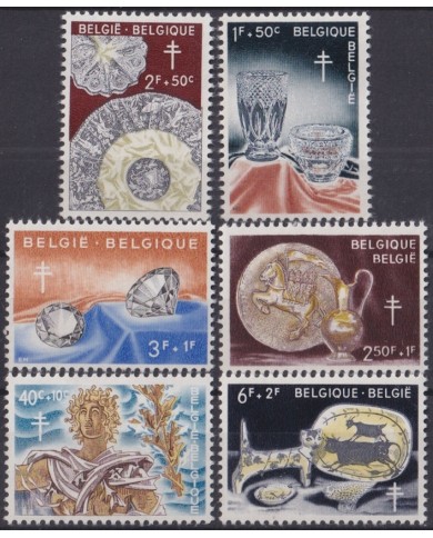 F-EX47393 BELGIUM MNH 1960 ART GLASS DIAMOUNT.