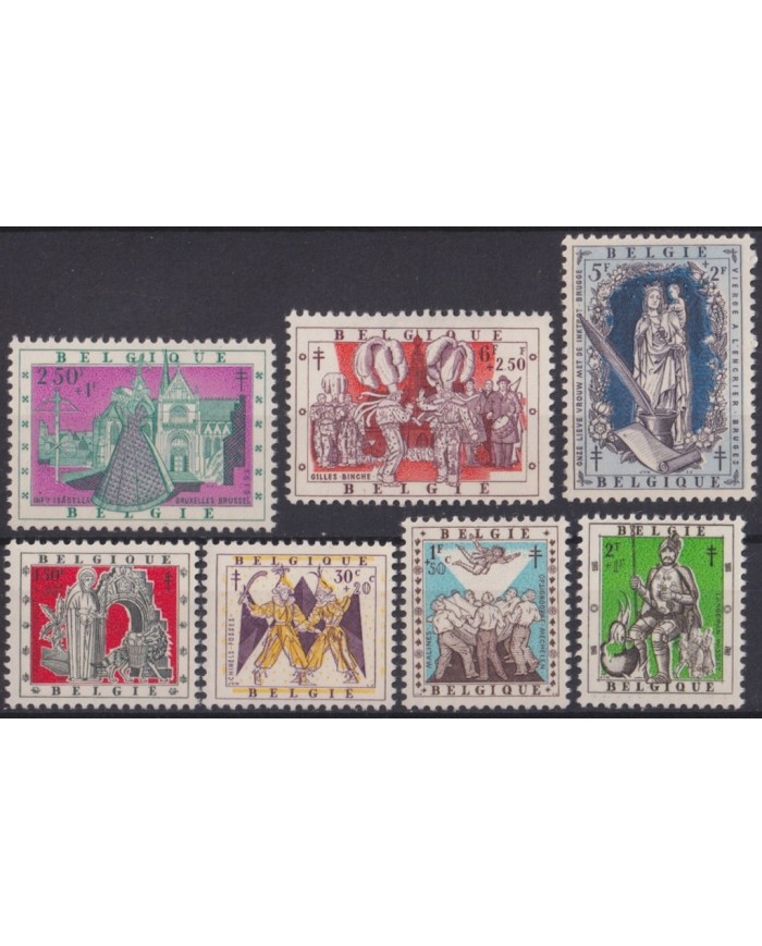 F-EX47398 BELGIUM MNH 1957 LEGEND & FOLKLORE 1039-45.