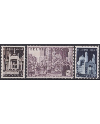 F-EX47411 BELGIUM MNH 1952 KOEKELBERG BASILICA FUND CHURCH 876-78.