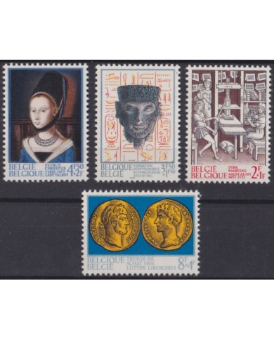 F-EX47414 BELGIUM MNH 1973 HISTORICAL EVENTS ARCHEOLOGY ROMAN COIN PAINTING.