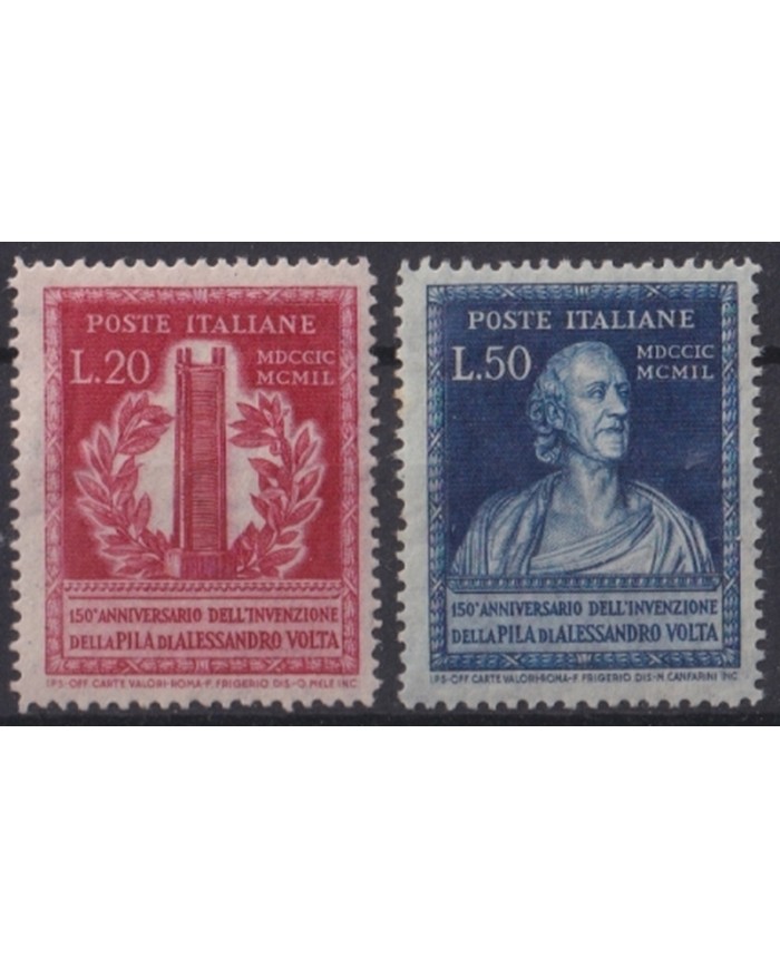 F-EX47427 ITALY MNH 1949 150th ANNIV ALEXANDRO VOLTA PILE.