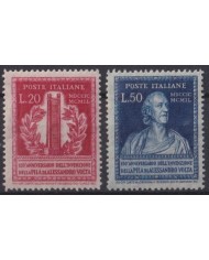 F-EX47427 ITALY MNH 1949 150th ANNIV ALEXANDRO VOLTA PILE.