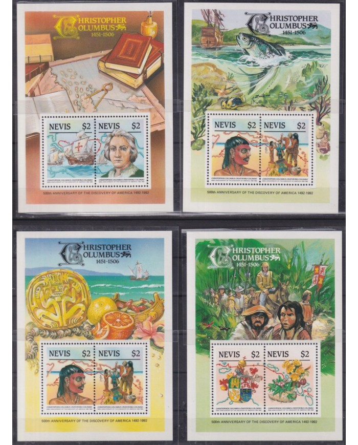 F-EX47470 NEVIS MNH 1986 SPECIAL SHEET LIMITED EDITION COLUMBUS DISCOVERY.