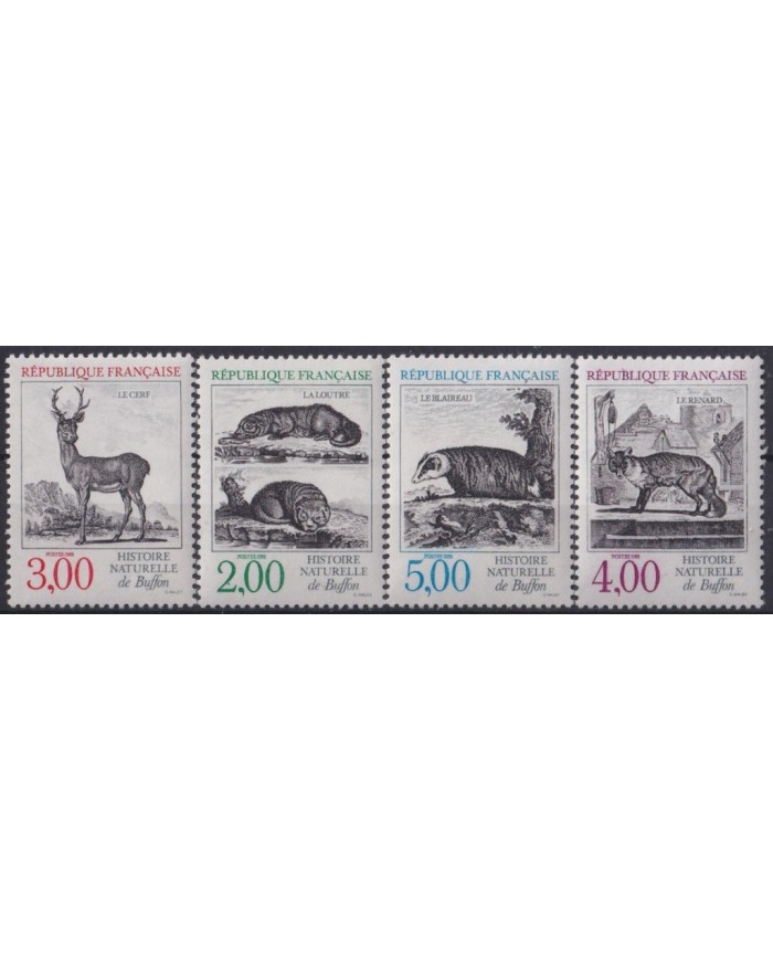 F-EX47476 FRANCE MNH 1988 WILDLIFE NATURAL HISTORY FOX ANTELOPE.