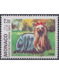 F-EX47481 MONACO MNH 1989 DOG PERROS INTERNATIONAL DOG SHOW.