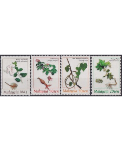 F-EX47482 MALAYSIA MNH 1998 BOTANICAL FLOWERS FLORES FRUTOS FRUIT.