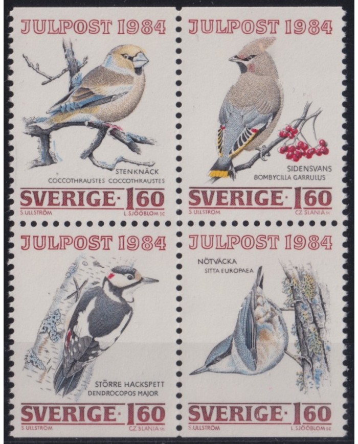 F-EX47489 SWEDEN SVERIGE 1984 MNH CHRISTMAS NAVIDAD BIRD AVES PAJAROS.