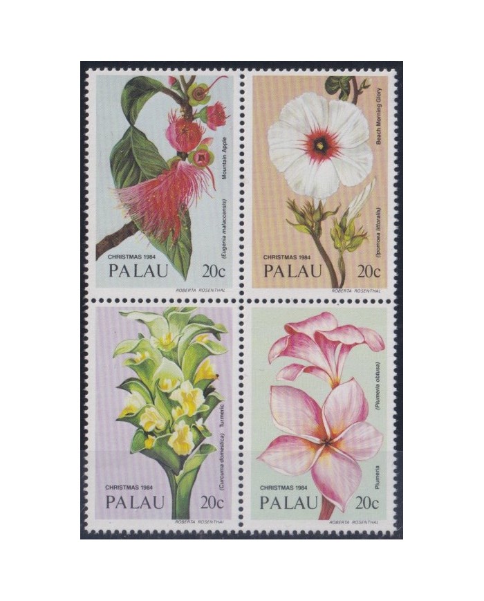 F-EX47490 PALAU 1984 MNH CHRISTMAS NAVIDAD FLOWER ORCHILD ORQUIDEAS FLORES.