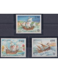 F-EX47492 MONACO MNH 1992 DISCOVERY BARCOS SHIP BARCOS COLON COLUMBUS.