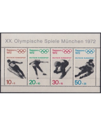 F-EX47503 GERMANY MNH 1972 SAPPORO WINTER OLYMPIC GAMES SKI SKITING.