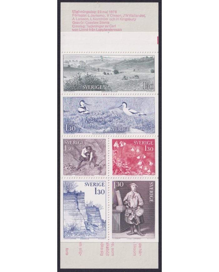 F-EX47511 SVERIGE SWEDEN MNH 1978 LINNEO LINNE BIRD PAJAROS AVES OISEAUX VÖGEL.