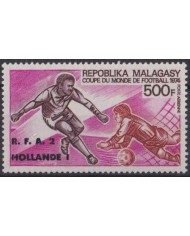 F-EX47514 MADAGASCAR 1974 MNH MUNICH OVERPRINT SOCCER CHAMPIONSHIP FOOTBALL.