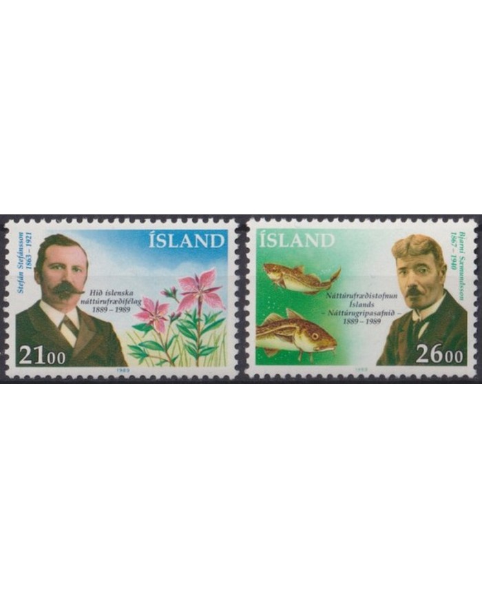 F-EX47516 ICELAND ISLANDIA MNH 1989 FLOWER FLORES FISH PECES STEFANSSON.