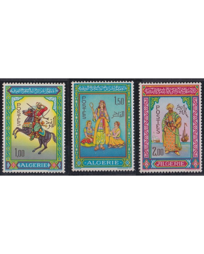 F-EX47522  ALGERIA ALGERIE ARGELIA MNH 1966 FOLKLORE COSTUMES TYPES.