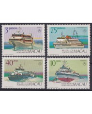 F-EX47523 MACAU CHINA MNH 1986 MERCHANT SHIP CRUICER FISHING.