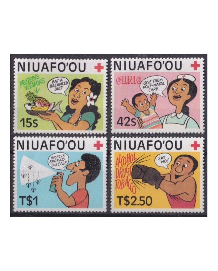 F-EX47532 NIUAFO'OU MNH 1987 CARTOON DRAWING MEDICINE