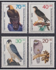 F-EX47553 GERMANY BERLIN MNH 1973 YOUNTH WELFARE BIRD AVES FALCON EAGLE.