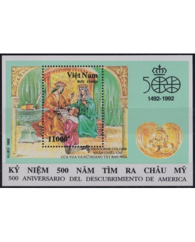 F-EX47593 VIETNAM MNH 1992 DISCOVERY COLUMBUS ELIZABETH THE CATHOLIC.
