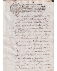 1805-PS-1 ESPAÑA SPAIN REVENUE SEALLED PAPER PAPEL SELLADO 1805 SELLO 2do.