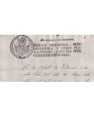 1806-PS-1 ESPAÑA SPAIN REVENUE SEALLED PAPER PAPEL SELLADO 1806 SELLO 1ro.