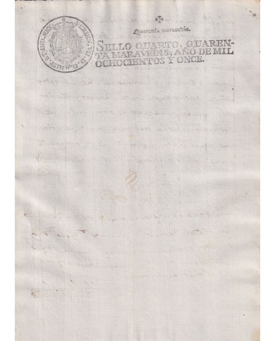 1811-PS-10 ESPAÑA SPAIN REVENUE SEALLED PAPER PAPEL SELLADO 1811 SELLO 4to.