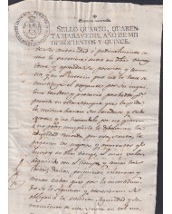 1815-PS-29 ESPAÑA SPAIN REVENUE SEALLED PAPER PAPEL SELLADO 1815 SELLO 4to.