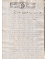 1823-PS-12 ESPAÑA SPAIN REVENUE SEALLED PAPER PAPEL SELLADO 1823 SELLO 2do.