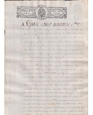 1823-PS-13 ESPAÑA SPAIN REVENUE SEALLED PAPER PAPEL SELLADO 1821 SELLO 3ro.