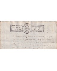 1823-PS-14 ESPAÑA SPAIN REVENUE SEALLED PAPER PAPEL SELLADO 1821 SELLO 4to.