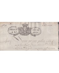 1826-PS-73 ESPAÑA SPAIN REVENUE SEALLED PAPER PAPEL SELLADO 1826 SELLO 3ro.