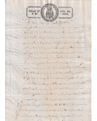 1837-PS-12 ESPAÑA SPAIN REVENUE SEALLED PAPER PAPEL SELLADO 1837 SELLO 2do.