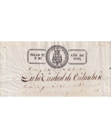 1837-PS-13 ESPAÑA SPAIN REVENUE SEALLED PAPER PAPEL SELLADO 1837 SELLO 2do.