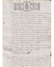 1840-PS-93 ESPAÑA SPAIN REVENUE SEALLED PAPER PAPEL SELLADO 1840 SELLO 4to.