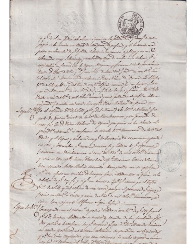 1846-PS-94 ESPAÑA SPAIN REVENUE SEALLED PAPER PAPEL SELLADO 1846 SELLO 4to.