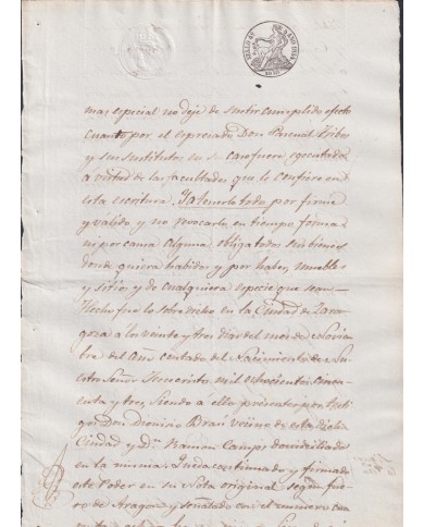 1854-PS-95 ESPAÑA SPAIN REVENUE SEALLED PAPER PAPEL SELLADO 1854 SELLO 4to.