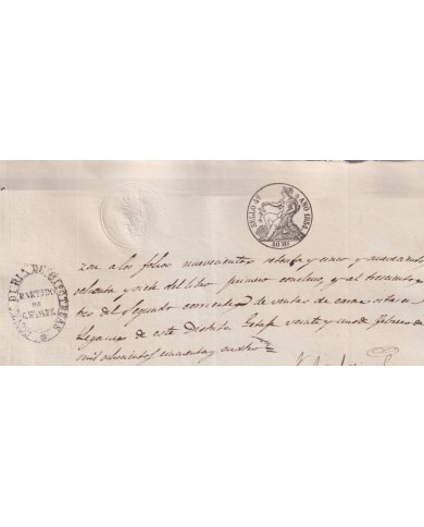 1854-PS-96 ESPAÑA SPAIN REVENUE SEALLED PAPER PAPEL SELLADO 1854 SELLO 4to.
