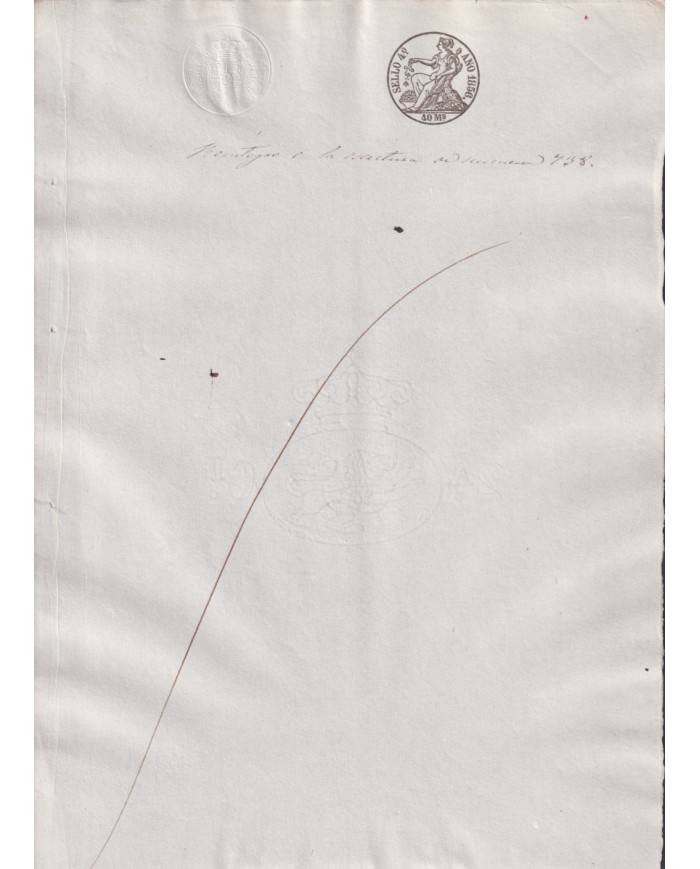 1856-PS-83 ESPAÑA SPAIN REVENUE SEALLED PAPER PAPEL SELLADO 1856 SELLO 4to.